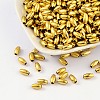 Plating Plastic Acrylic Rice Beads PACR-L004-03G-1
