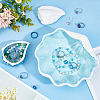 1Pc Shell Shape Ceramics Jewelry Plates AJEW-GO0001-43-5