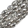 Electroplate Glass Beads Strands EGLA-D015-15x10mm-34-1