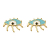 304 Stainless Steel Enamel Stud Earrings for Women EJEW-M095-05G-2