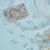 100Pcs 5 Style Tibetan Style Alloy Pendants & Pendant Rhinestone Settings TIBEP-GO0001-04-4