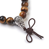 Natural Round Tiger Eye Stretch Bracelets BJEW-JB03845-05-2
