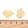 304 Stainless Steel Heart with Word MAMA Connector Charms STAS-P396-03C-G-3