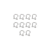 10Pcs 304 Stainless Steel D-Ring Anchor Shackle Clasps STAS-UN0039-91-7