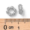 Brass Micro Pave Cubic Zirconia European Style Beads KK-P239-30A-P-3