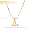 1pc Brass Chain & 304 Stainless Steel Letter Pendant Necklaces NJEW-LP0001-40B-G-2