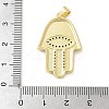 Brass Micro Pave Cubic Zirconia Pendants KK-K298-54G-3