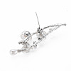 Plum Blossom with Branch Resin Brooch with Imitation Pearl JEWB-N007-023P-FF-4