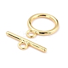 Rack Plating Brass Toggle Clasps KK-B036-12G-3