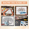 2Pcs Plastic Drawing Painting Stencils Templates DIY-WH0732-053-3