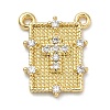 Brass Micro Pave Cubic Zirconia Pendants KK-C156-26G-1