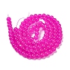 Baking Paint Imitation Jade Glass Round Bead Strands DGLA-Q021-8mm-28-2