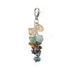 Natural Citrine & Tiger Eye & Aventurine & South Africa Jasper Chip Beads Pendant Decorations HJEW-JM02124-02-1