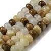 Natural Green Banded Calcite(Afghan Jade) Beads Strands G-H305-A03-01-2