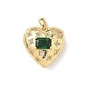 Brass Micro Pave Cubic Zirconia Locket Pendants LS-KK-F905-05G-03-1