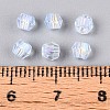 Transparent Spray Painted Glass Beads EGLA-N018-4mm-05-4