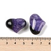 Natural Druzy Agate(Dyed & Heated) Heart Palm Stone G-Q021-01B-3
