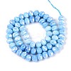 Anti-Tarnish Electroplate Glass Beads Strands GLAA-T025-8mm-19J-2