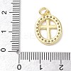 Brass Micro Pave Clear Cubic Zirconia & Enamel Pendants KK-L253-12G-03-3