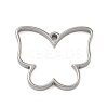 Butterfly 304 Stainless Steel Open Back Bezel Pendants STAS-K279-03B-P-1