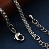 Brass Rope Chain Bracelets for Women BJEW-G735-08P-3