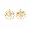 Rack Plating 201 Stainless Steel Filigree Pendants LS-X-STAS-T057-49G-2