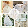 Flower Pattern Embroidered Polyester Tulle Lace Fabric DIY-WH0409-67-6