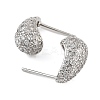 Rack Plating Teardrop Brass Stud Earrings EJEW-N055-25B-P-RS-2
