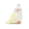 Animal Theme Flocky Opaque Resin Pendants RESI-H042-01P-01-1