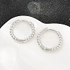 Brass Huggie Hoop Earrings KK-CBA8324-18C-P-3
