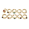304 Stainless Steel Adjustable Open Cuff Rings RJEW-A071-13G-4