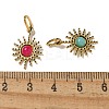 Ion Plating(IP) 304 Stainless Steel with Natural & Synthetic Gemstone Pendants STAS-G351-22G-3