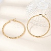 Ion Plating(IP) 304 Stainless Steel Big Hoop Earrings EJEW-L215-16G-1