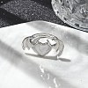 Heart with Wing Enamel Finger Rings RJEW-G337-05P-02-1