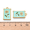 304 Stainless Steel Enamel Pendants STAS-N124-21G-3