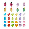 116Pcs 16 Colors Transparent Resin Cabochons RESI-TA0001-23-10