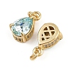 Brass Pave Cubic Zirconia Pendants KK-L240-05G-05-2