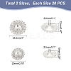 AHADERMAKER 40Pcs 2 Style 1-Hole Zinc Alloy Rhinestone Shank Buttons DIY-GA0003-61-2