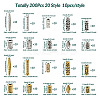 200Pcs 20 Style Tibetan Style Alloy Beads FIND-CD0001-33-4