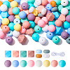 DIY Silicone Beaded Stretch Bracelets Making Kits DIY-TA0010-15-2