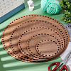 Wooden Crochet Basket Bottoms Set DIY-WH0019-97-2