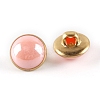 1-Hole Brass Resin Button BUTT-WH0015-35C-1