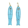 Synthetic Synthetic Turquoise Carved Pendants GG-CBA8D06-01G-08-1