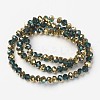 Electroplate Transparent Glass Beads Strands LS-EGLA-A034-T6mm-O10-2