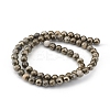 Natural Pyrite Beads Strands G-G839-01-6mm-2