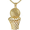 Basketball Alloy Pendant 201 Stainless Steel Box Chain Necklaces FS-WG5A2E4-01-1