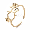 304 Stainless Steel Cuff Rings RJEW-Q002-02G-1
