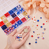 Independence Day Acrylic Beaded Stretch Bracelet with Alloy Enamel Charms DIY Making Finding Kit DIY-FH0006-72-3