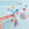 72Pcs 6 Colors Baking Paint Iron Pendant Stitch Markers FIND-HY0003-87-5