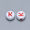 Craft Acrylic Horizontal Hole Letter Beads SACR-S201-11K-2
